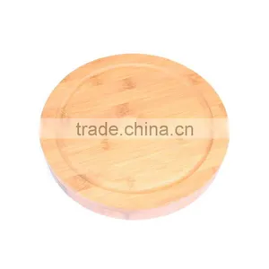 Round Bamboo Cutting Board Storage Knives Bamboo Kitchenware Sets thumbnail-2