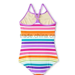 2017 Latex Swimsuit Quick Drying Adjustable Straps Girls Crossback One Piece Front Lined Open Sexy Girl Full Swimsuit thumbnail-3