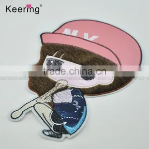 Pretty Girl Custom Embroidery Textile Patches for Garment Accessory thumbnail-2
