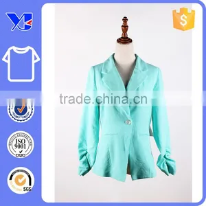 Factory Cheap Autumn Office Women Outer Wear Classic Notch Lapels Coat thumbnail-1