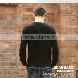 Printed Pattern Custom Cotton Sweatshirt Without Hood thumbnail-6
