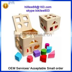 Wooden Cube Puzzle Eudcational Toys Wooden Puzzle Toys Wooden Cube Box thumbnail-1