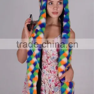 Faux Fur Music Animal Hat With Headphone Device(Suitable For IPod,MP3,Mobile Phone) thumbnail-1
