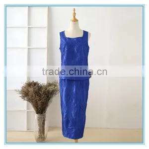 100% Polyester Three-piece Suit Dark Blue Wholesale Women Church Suits thumbnail-2
