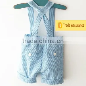 Wholesale Baby Girls Korean Style Baby Leggings Kids Pants Summer Fashion Blue Stripe Shorts thumbnail-4