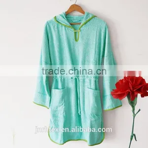 Wholesale Lady Fashion 100% Cotton Bathrobe Made in China thumbnail-1