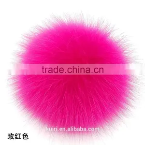 Multicolor Genuine Fox Pom Poms With 12cm thumbnail-5