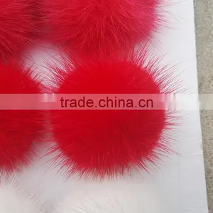 Luxurious Real Raccoon/rex Rabbit/mink Fur Ball Fur Pom Poms For Knitted Cap Winter Garment Accessories thumbnail-5