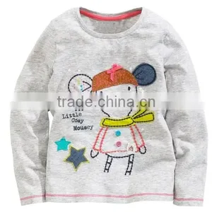 Baby Kids t Shirt Wholesale Girl Kids Compress T-shirt Long Sleeve Child T-shirt With Cute Pattern thumbnail-2