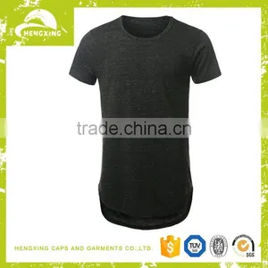 Custom High Quality Hip Hop Light Weight Oversized Longline Blank Couple T-shirt thumbnail-4