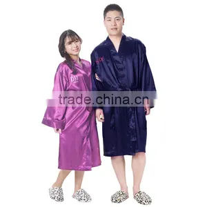 100% Silk Cheap Wholesale Women Satin Bathrobes thumbnail-1