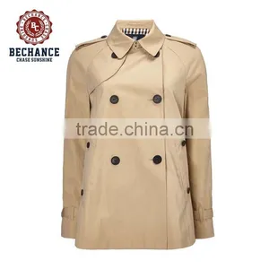 Classic Womens Double Breasted Coat AD8706 thumbnail-1