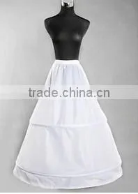 Walson Instyles Wholesale New 2 Hoop White Petticoat Crinoline Underskirt for Bridal Wedding Dress Gown thumbnail-1