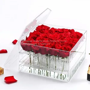 Hot Selling Japanese Customized Size Cake Box Gift Chocolate Box Clear Lucite Flower Box thumbnail-4