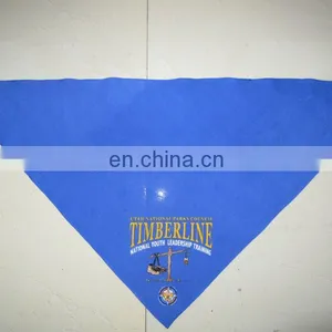 Custom Made Logo Printing Blue Cotton Triangular Bandana Cheap Cotton Words Triangle Scarf Cotton Dog Bandana Pet Scarf thumbnail-1