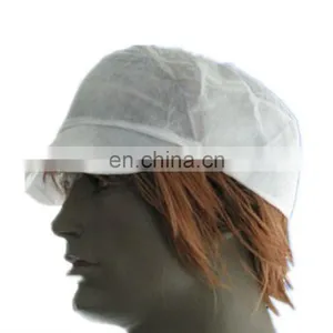 Non Woven Disposable PP Snood Cap With Peak and Hairnet thumbnail-4