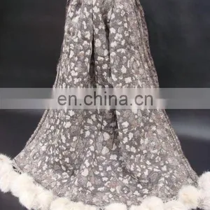 ( Super Deal) Wool Shawls With Fur Balls thumbnail-1