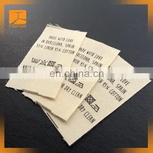 Printed Soft 100% Organic Cotton Labels Clothing Main Label for Garments and Hats thumbnail-1
