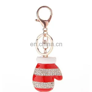 Promotion Christmas Keychain Rhinestone Metal Alloy Santa Claus Keychain thumbnail-5