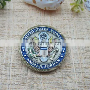 Logo Engraved Antique Silver Coin Colored Silver Coins thumbnail-1