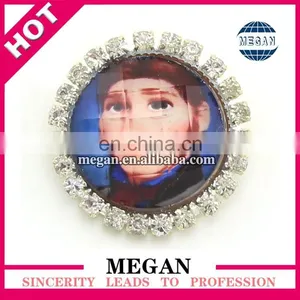 Various Cartoon Photo Acrylic Rhinestone Metal Button thumbnail-6