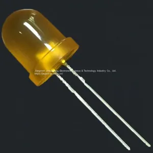 8mm Ultra Brightness Orange Light Orange Round With Diffused Lens LED thumbnail-1
