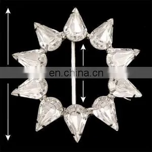 Fashion Shiny Alloy Rhinestone Round Buckle thumbnail-1