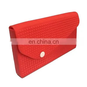 Wholesale 20*10cm Women Phone Bag Silicone Purse Pouch Girls Fashion Silicone Card Holder Wallet thumbnail-7
