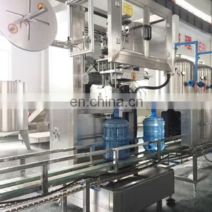 Stainless Steel Automatic Electrical Complete 3in1 5 Gallon 6 Head Plastic Bottled Pure Drinking Mineral Water Filling Machine thumbnail-2