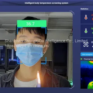Thermometer，AI Fever Screening，Face Recognition ，Attendance Machine ,facial Recognition Camera thumbnail-2