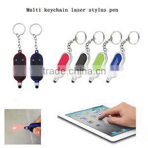 2016 New Button Battery Led Mini Keychain Stylus Pen With Laser Light thumbnail-1