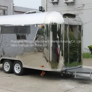 Mirror Type Silver Sparkling Stainless Steel Mirror Diners Snack Car Fashionable Coffee Shop thumbnail-5
