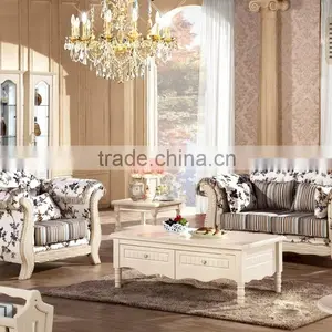 Living Furniture Set Floral Pattern Fabric Sofa Fabric Upholstery Sofa Floral Sofa Set thumbnail-1