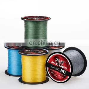 Popular 4 Strands 300m Strong Multifilament PE Tackle Fishing Line 6 Colors Polyethylene MAXPOWER Braided Line thumbnail-1