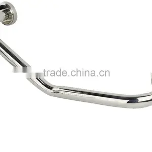 WESDA Ground and Wall Mounted Polished Stainless Steel Bathroom Handicap Grab Bars for Disabled Quality Choice thumbnail-4
