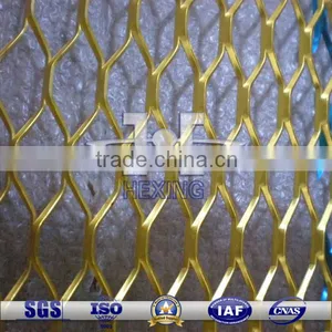 Copper Coated Hexagonal Decorative Aluminium Expanded Plate thumbnail-1