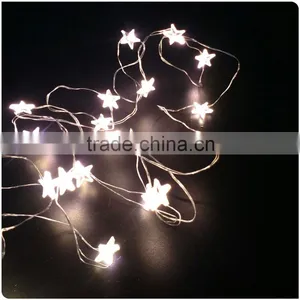 Battery Operated Warm White Copper Wire With Little Stars Mini Led Christmas Lights thumbnail-4