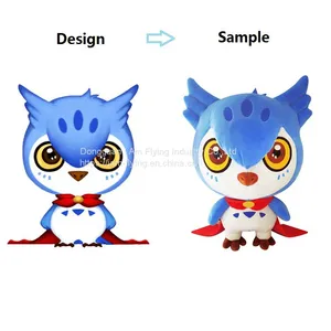 Custom OEM Pillow Stuffing Keychain Cute Stuffed Mascot Customized Plush Soft Toys Stuffed Animal Owl Manufacturers in Dongguan thumbnail-1