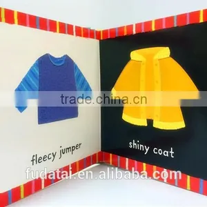 FDT Customized Interesting and Cheap Baby Touch and Feel Board Book Printing With Cloth thumbnail-2
