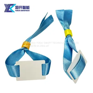 Smart Tag HF RFID 13.56MHz 14443A YUKAI NFC Woven RFID Wristband Reading NFC Cloth /Fabric Wearable Band Wristband For Concerts thumbnail-3