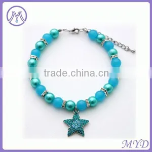 Customized Crystal Stone Pearl Dog Necklace Jewelry for Small Pets thumbnail-4