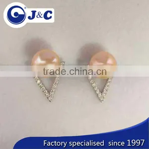 Fashion Real Nature White Pearl Earring,pearl Eardrop,pearl Ear Stud,pearl Ear Nail thumbnail-2