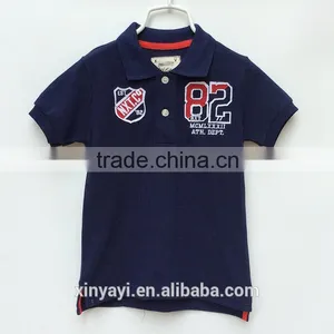 The Hot Sells 100 % Cotton Fabric Embroidery With Dyeing Polo Shirt Fabric for Kids Summer thumbnail-1