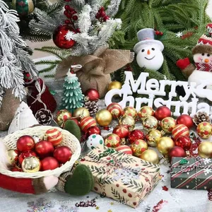 Electroplated Christmas Balls: 4cm Hand-Painted Plastic Ornaments – 50pcs for Wholesale & Festive Scenes thumbnail-4