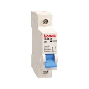MCB SKD SP DP TP HQS1-63 C65 Miniature Circuit Breakers MCB Air Switch 6A 10A 32A 40A 63A thumbnail-1