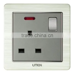 13A British Switched Socket With Neon, Wall Switch and Socket thumbnail-1