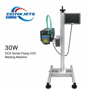 GCA Series 30W Flying CO2 Laser Marking Machine for Date Batch Logo QR Code Barcode Marking thumbnail-1