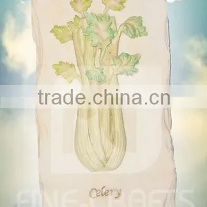 Polyresin Ornament Piaque With Celery thumbnail-1