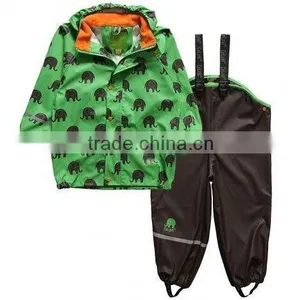 Waterproof PU Soft & Light Children Rainsuit thumbnail-1