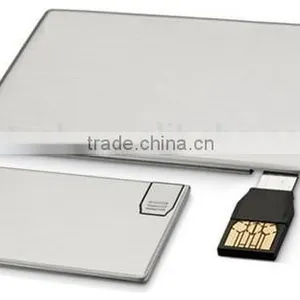 USB 2.0 High Speed Business Card Metal Usb Flash Drive 2GB for Promotion Gift thumbnail-1